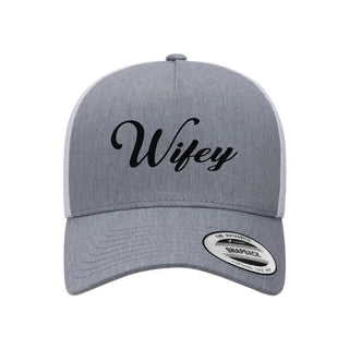 Embroidered Wifey Trucker Hat – Classic Mesh Cap for Wedding or Anniversary - A Roese Boutique