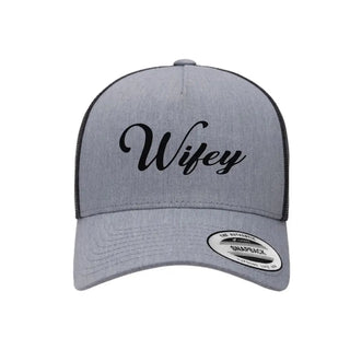 Embroidered Wifey Trucker Hat – Classic Mesh Cap for Wedding or Anniversary - A Roese Boutique