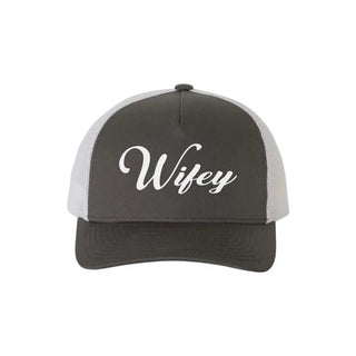 Embroidered Wifey Trucker Hat – Classic Mesh Cap for Wedding or Anniversary - A Roese Boutique