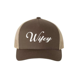 Embroidered Wifey Trucker Hat – Classic Mesh Cap for Wedding or Anniversary - A Roese Boutique