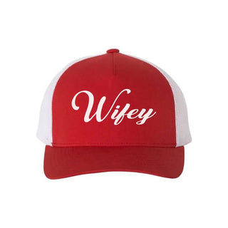 Embroidered Wifey Trucker Hat – Classic Mesh Cap for Wedding or Anniversary - A Roese Boutique