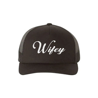 Embroidered Wifey Trucker Hat – Classic Mesh Cap for Wedding or Anniversary - A Roese Boutique