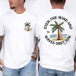 Even the Wind Obey Him Tee – Christian Graphic Shirt, Unisex Bible Verse Top - A Roese Boutique