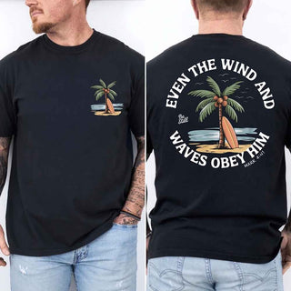 Even the Wind Obey Him Tee – Christian Graphic Shirt, Unisex Bible Verse Top - A Roese Boutique