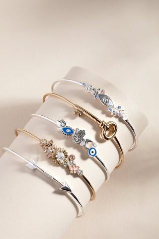 Evil Eye Inline Bangle - A Roese Boutique