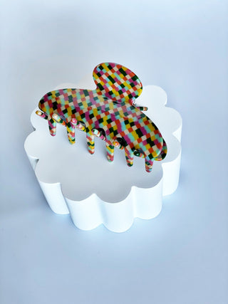 Fall Checkered Claw Clip - A Roese Boutique