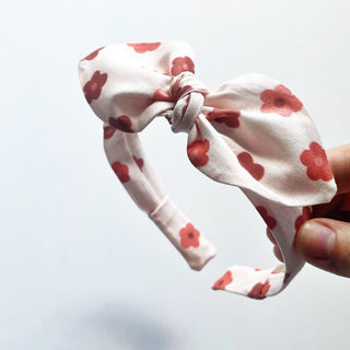 Fall Daisies on Cream Retro Top Knot Headband - A Roese Boutique