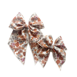 Fall Retro Floral Elle Bow - A Roese Boutique