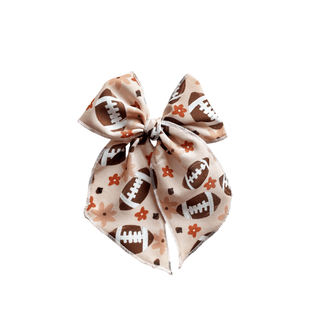 Floral Football Elle Bow - A Roese Boutique