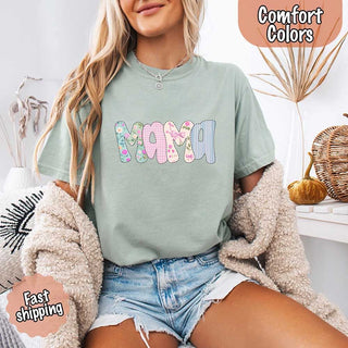 Floral Mama Comfort Colors Tee – Spring Mom Shirt or Mother’s Day Gift - A Roese Boutique