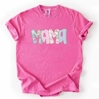 Floral Mama Comfort Colors Tee – Spring Mom Shirt or Mother’s Day Gift - A Roese Boutique