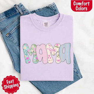 Floral Mama Comfort Colors Tee – Spring Mom Shirt or Mother’s Day Gift - A Roese Boutique