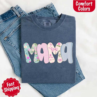 Floral Mama Comfort Colors Tee – Spring Mom Shirt or Mother’s Day Gift - A Roese Boutique