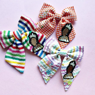 Frog Princess Patch Reagan Bow - A Roese Boutique