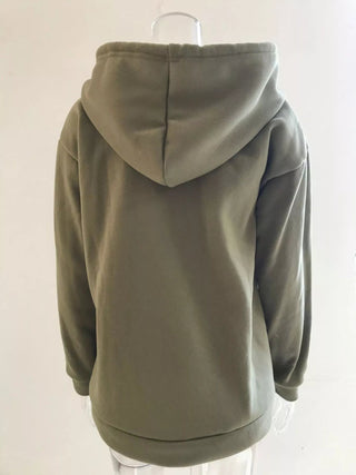 Full Size Kangaroo Pocket Drawstring Long Sleeve Hoodie Plus Size - A Roese Boutique