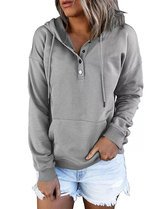 Full Size Kangaroo Pocket Drawstring Long Sleeve Hoodie Plus Size - A Roese Boutique