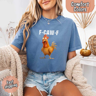 Funny F - Caw - F Rooster Comfort Colors T-shirt - A Roese Boutique