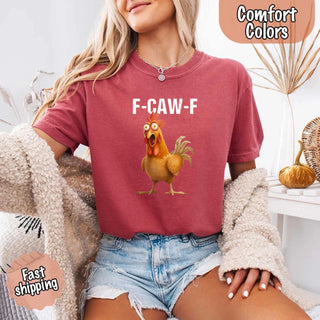 Funny F - Caw - F Rooster Comfort Colors T-shirt - A Roese Boutique