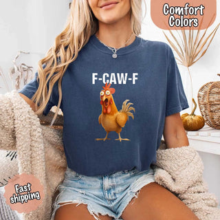 Funny F - Caw - F Rooster Comfort Colors T-shirt - A Roese Boutique