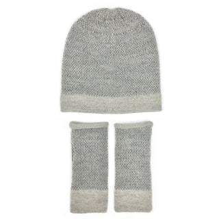 Gray Interwoven Alpaca Beanie - A Roese Boutique