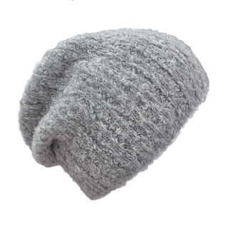 Gray Loop Knit Alpaca Beanie - A Roese Boutique