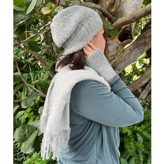 Gray Loop Knit Alpaca Beanie - A Roese Boutique