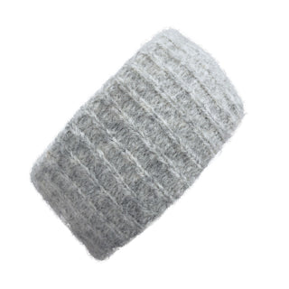 Gray Ribbed Alpaca Ear Warmer - A Roese Boutique