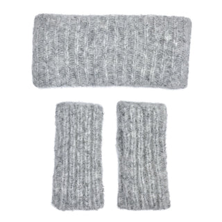 Gray Ribbed Alpaca Ear Warmer - A Roese Boutique