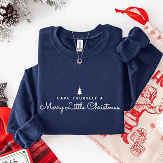 Have Yourself a Merry Christmas Sweatshirt Holiday Crew Neck Gift - A Roese Boutique
