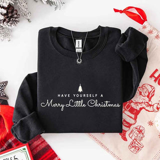 Have Yourself a Merry Christmas Sweatshirt Holiday Crew Neck Gift - A Roese Boutique
