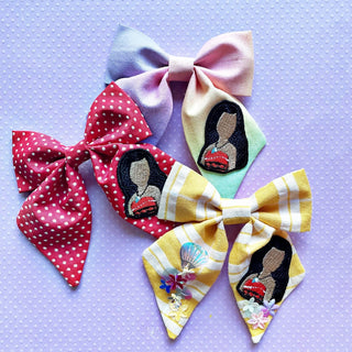 Hawaiian Princess Patch Reagan Bow - A Roese Boutique