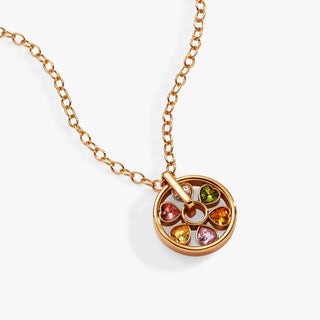 Heart Crystal Wheel Necklace - A Roese Boutique