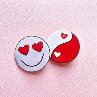 Heart Eye Smile & Ying Yang Clip Set - A Roese Boutique