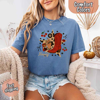 Howdy Cowgirl Star Collage Color Comfort Shirt - A Roese Boutique