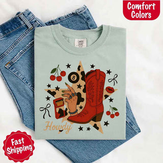 Howdy Cowgirl Star Collage Color Comfort Shirt - A Roese Boutique