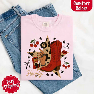 Howdy Cowgirl Star Collage Color Comfort Shirt - A Roese Boutique