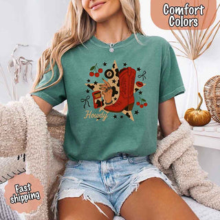 Howdy Cowgirl Star Collage Color Comfort Shirt - A Roese Boutique