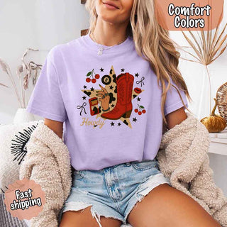Howdy Cowgirl Star Collage Color Comfort Shirt - A Roese Boutique