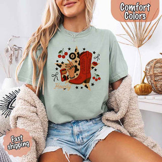 Howdy Cowgirl Star Collage Color Comfort Shirt - A Roese Boutique
