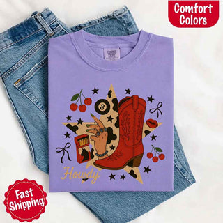 Howdy Cowgirl Star Collage Color Comfort Shirt - A Roese Boutique