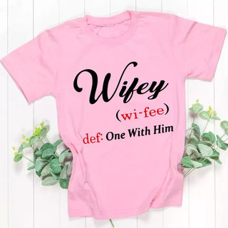 Hubby & Wifey Definition Couple T-shirt - A Roese Boutique