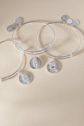 Initial C Pave Starburst Texture Bangle - A Roese Boutique