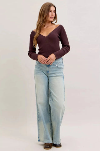 Judy Blue High Waist Column Straight Jeans - A Roese Boutique