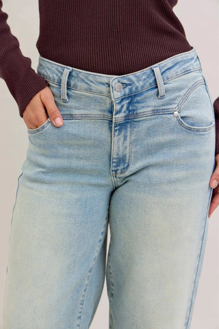 Judy Blue High Waist Column Straight Jeans - A Roese Boutique