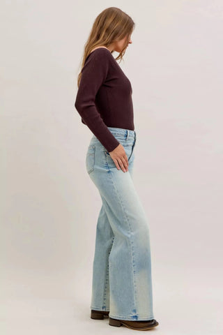 Judy Blue High Waist Column Straight Jeans - A Roese Boutique