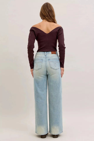 Judy Blue High Waist Column Straight Jeans - A Roese Boutique