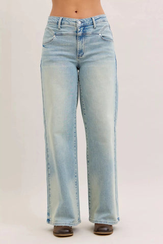 Judy Blue High Waist Column Straight Jeans - A Roese Boutique