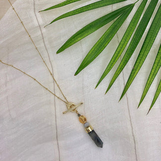 Labradorite Lariat Necklace - A Roese Boutique