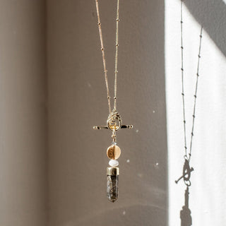 Labradorite Lariat Necklace - A Roese Boutique