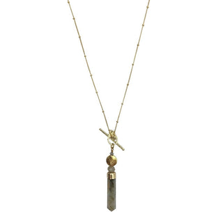 Labradorite Lariat Necklace - A Roese Boutique